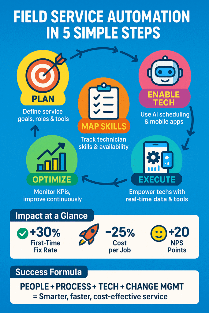 Automate Field Services in 5 simple steps